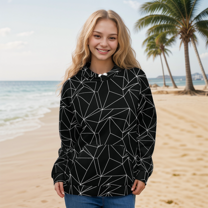 Black and white abstract Hoodie