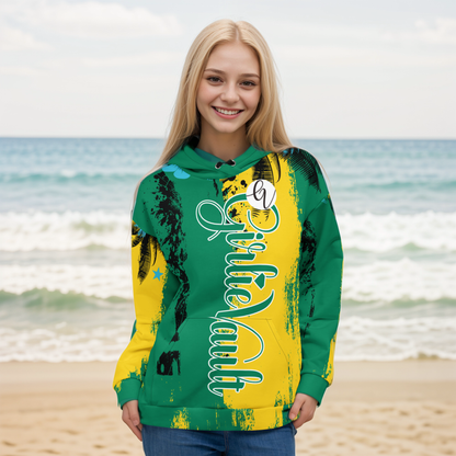 Girlie Vault Green -Yellow Hoodie