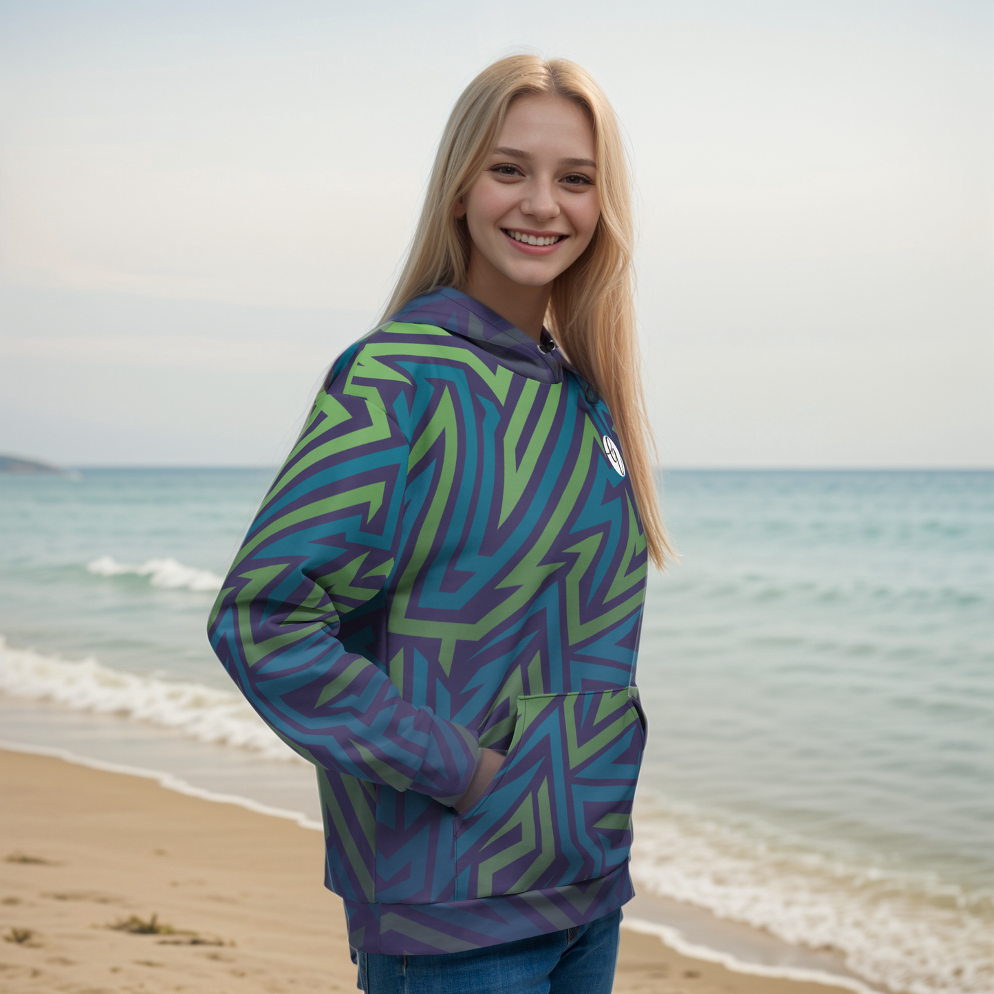 Cross Blue Line Hoodie