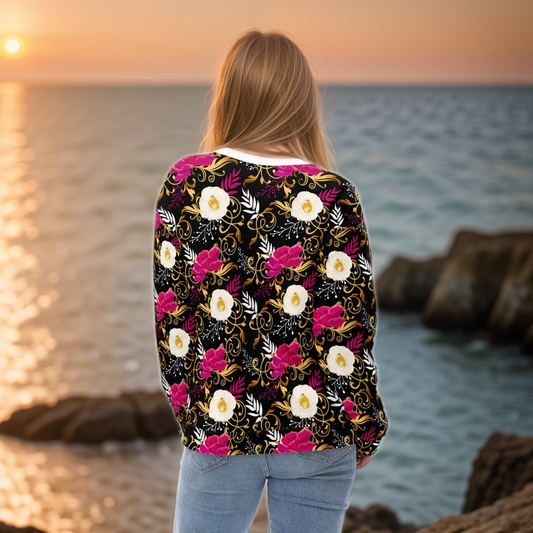 Black Timber Floral  Sweatshirt