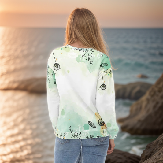 Floral Gray Sweatshirt