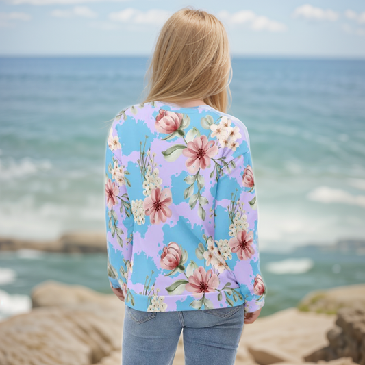 Leaves And Floral Blossom Sweatshirt