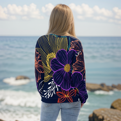 Navy floral Sweatshirt