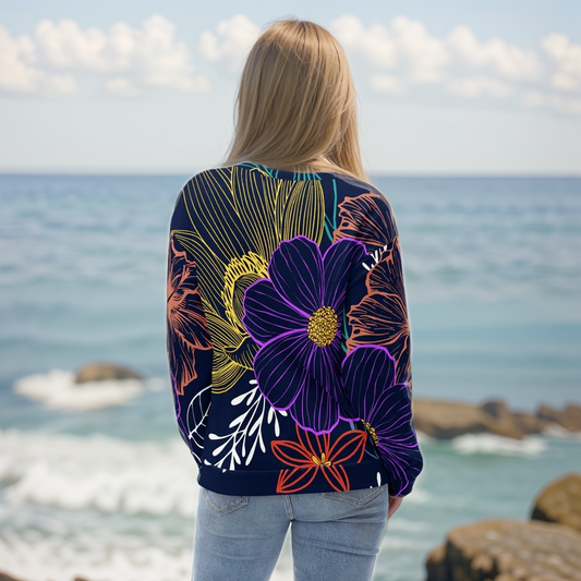 Navy floral Sweatshirt