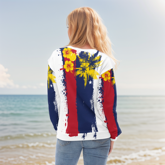 GirlieVault Blue Red Sweatshirt