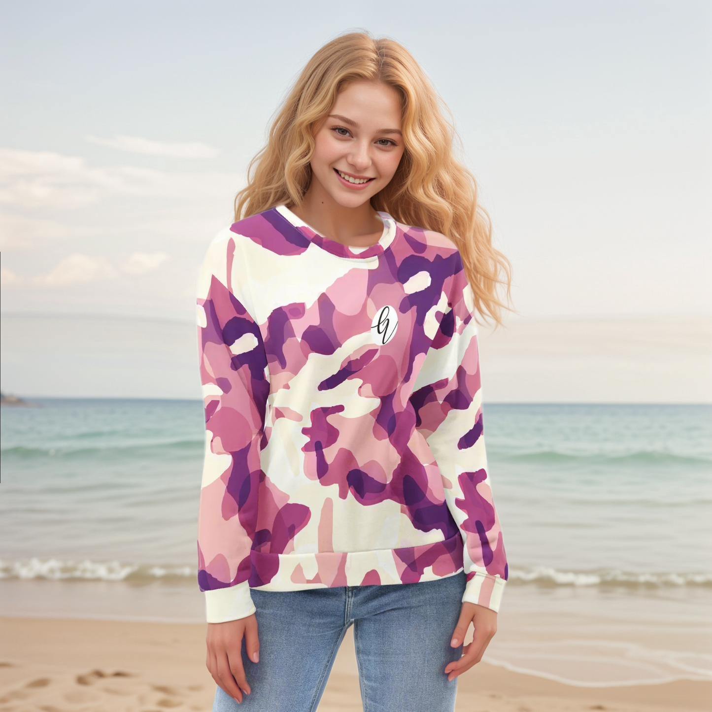 Drape Floral Sweatshirt