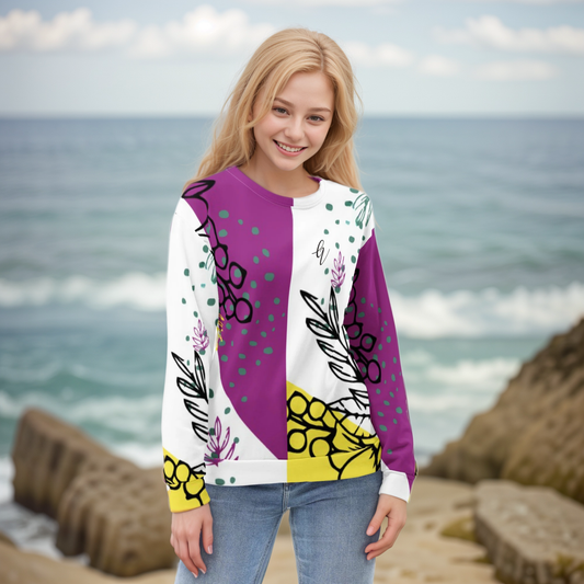 Ditzy Plum Sweatshirt