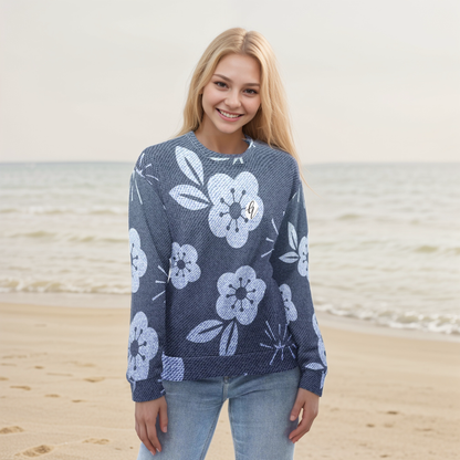 Grey Floral Sweatshirt