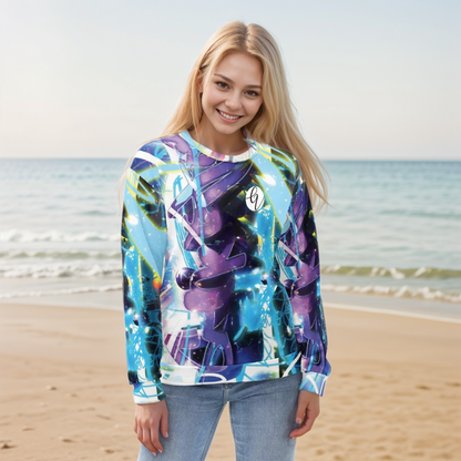 Purple Sparkles floral Sweatshirt