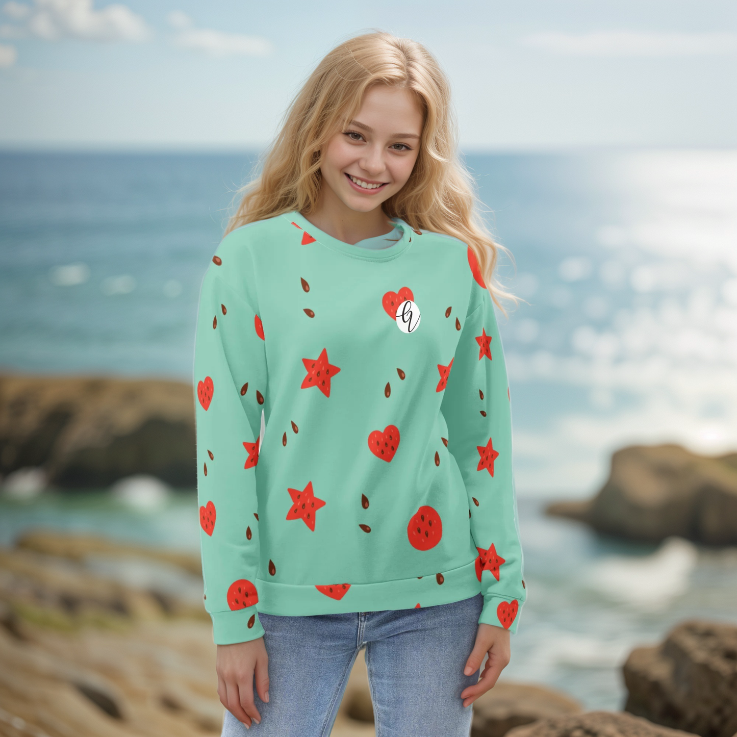 Watermelon Heart Sweatshirt