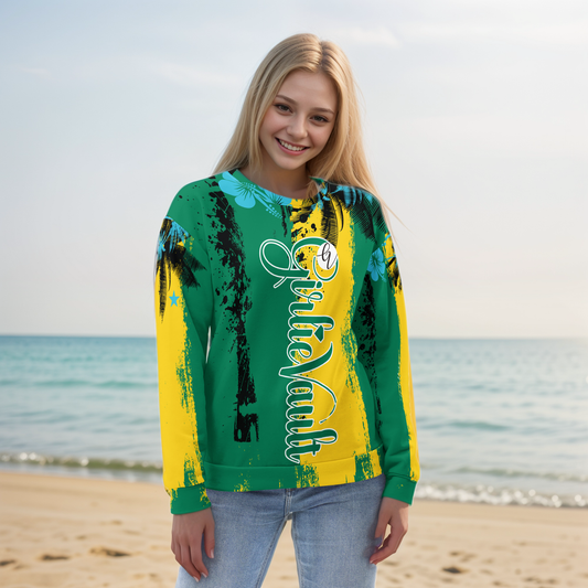 Girlie Vault Green -Yellow Sweatshirt