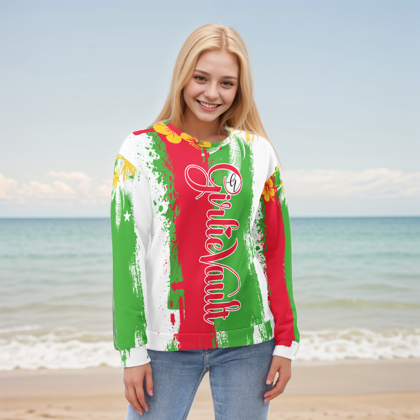 GirlieVault Green Sweatshirt