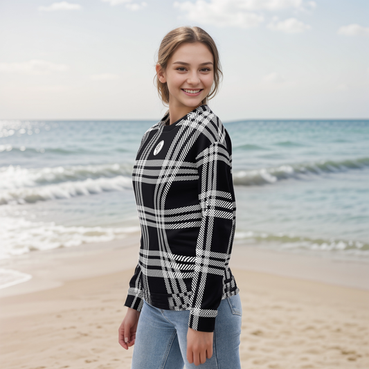 Black Plaid Sweatshirt