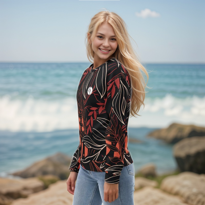 Palm Black Leaves Sweatshirt