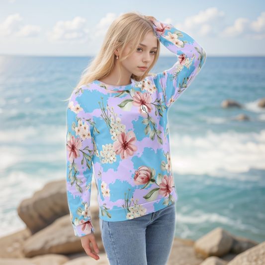 Leaves And Floral Blossom Sweatshirt