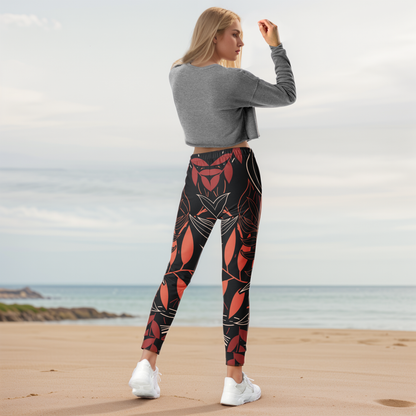 Palm Black Leaves Joggers