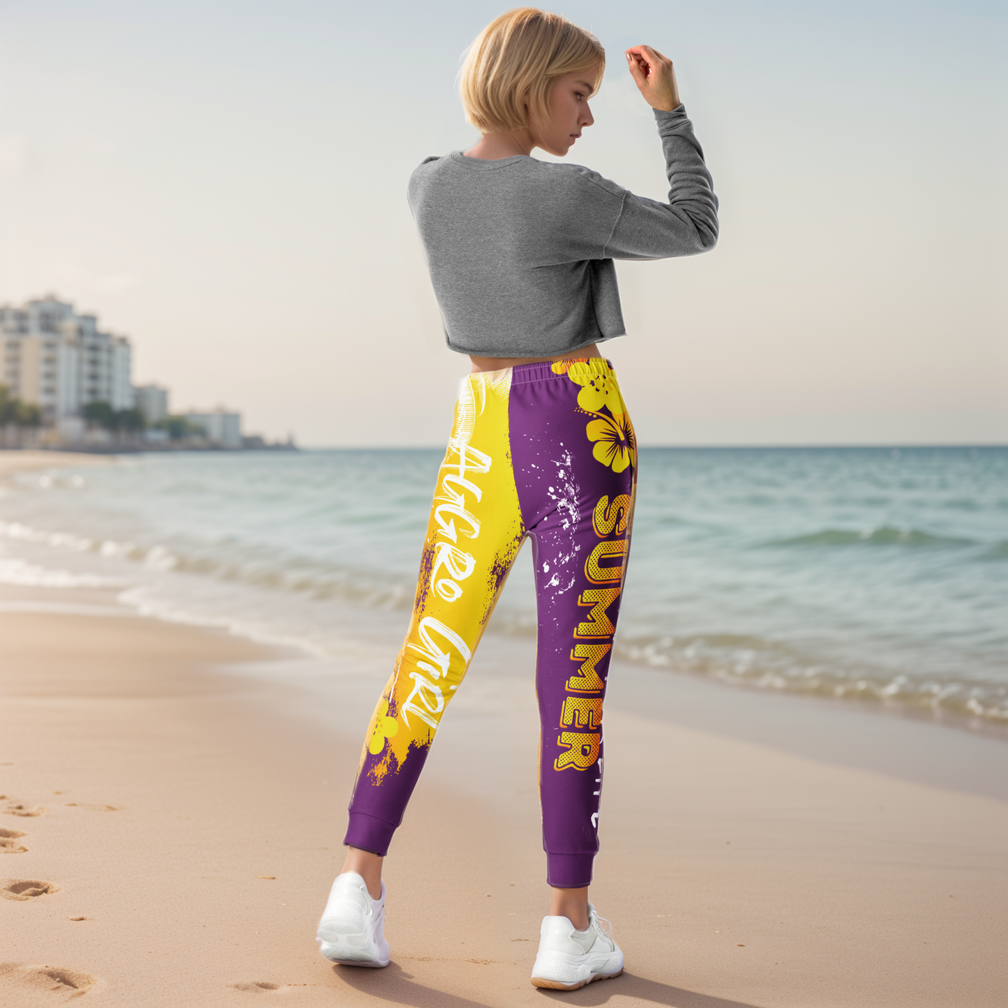 Purple Yellow Summer Joggers