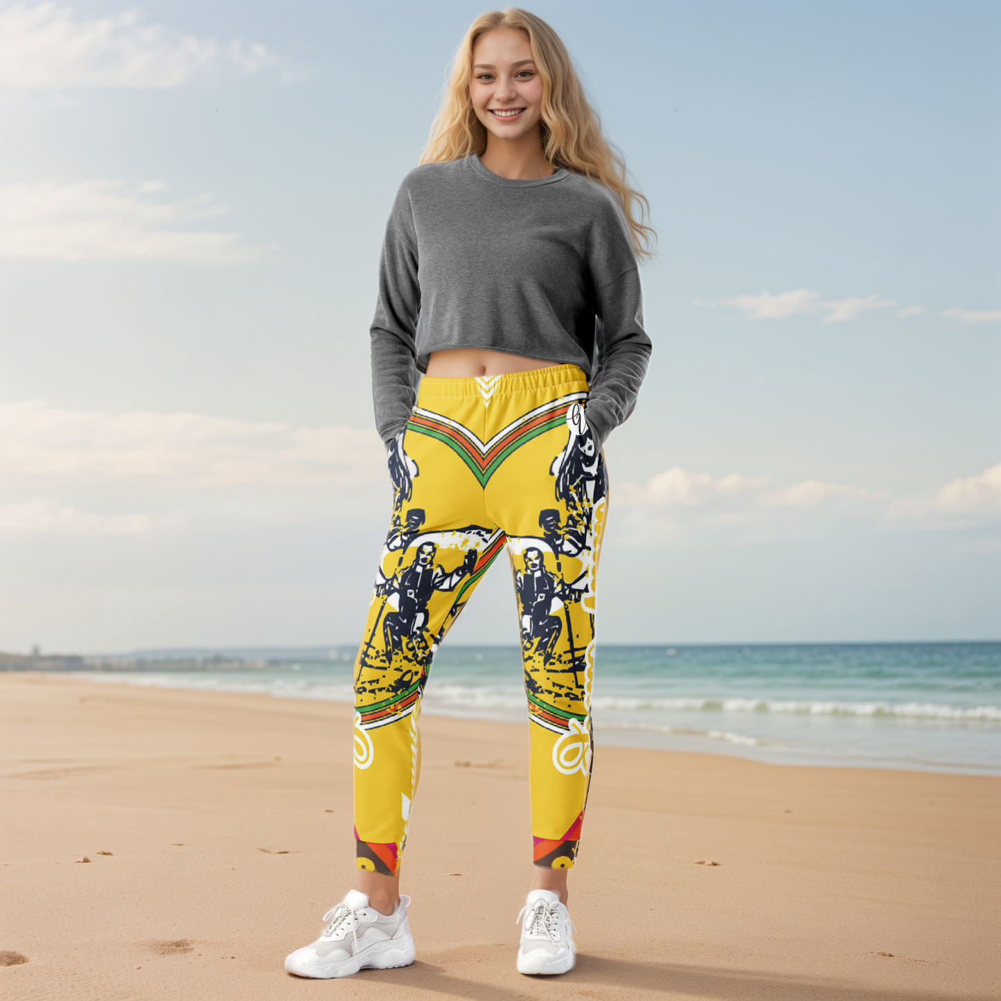 Yellow Skating Girl Joggers
