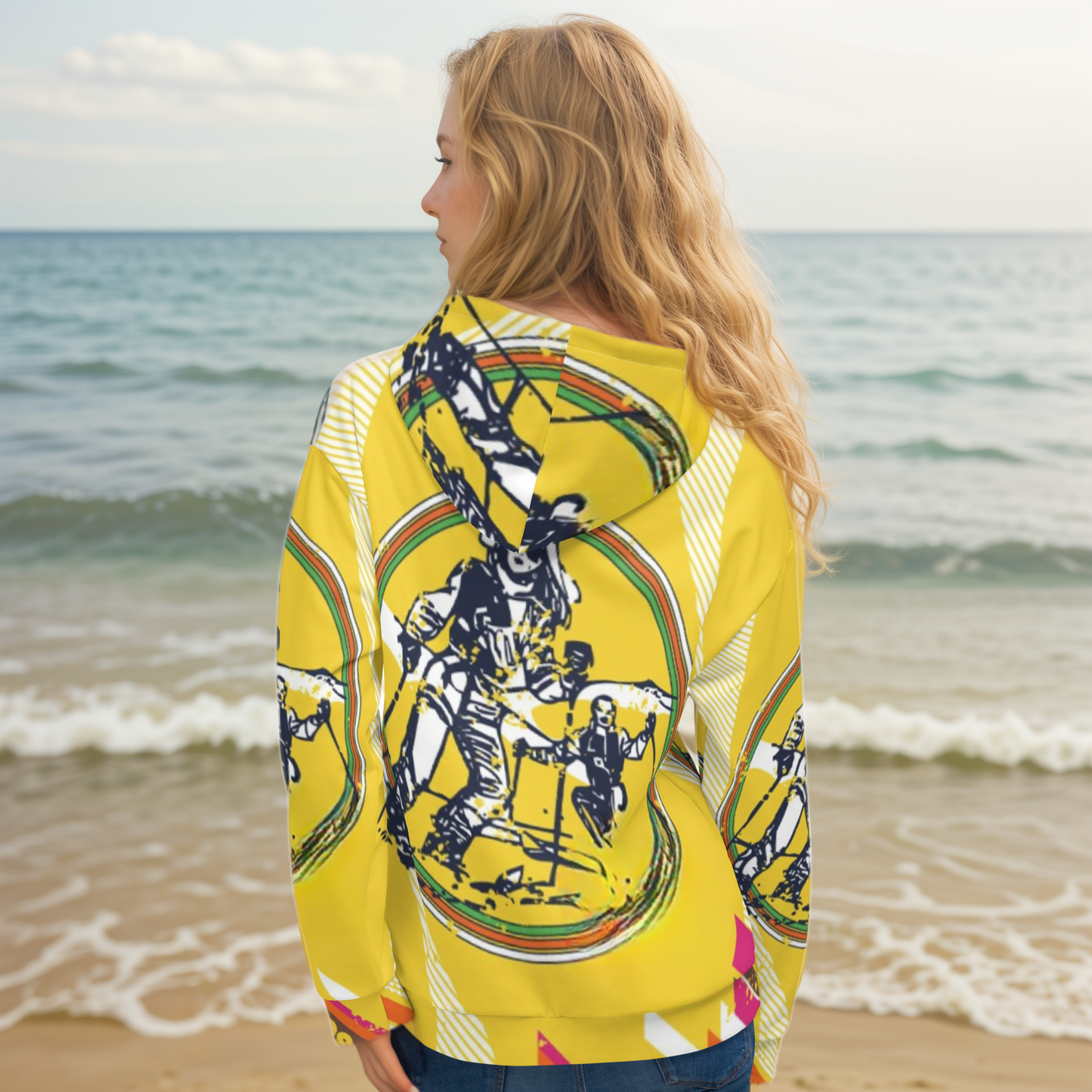 Yellow Skating Girl Hoodie