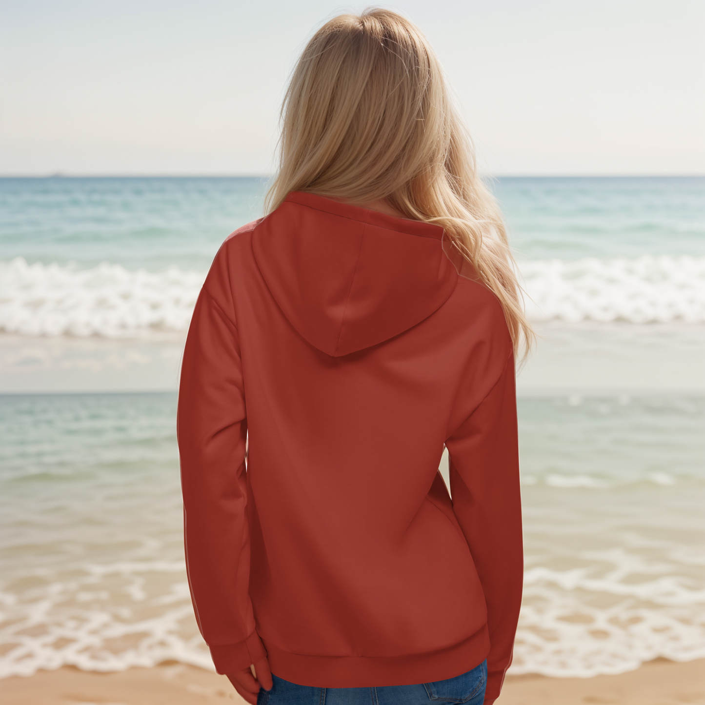 Red Dark Colored Hoodie