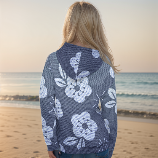Grey floral Hoodie
