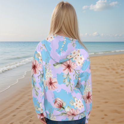 Leaves And Floral Blossom Hoodie