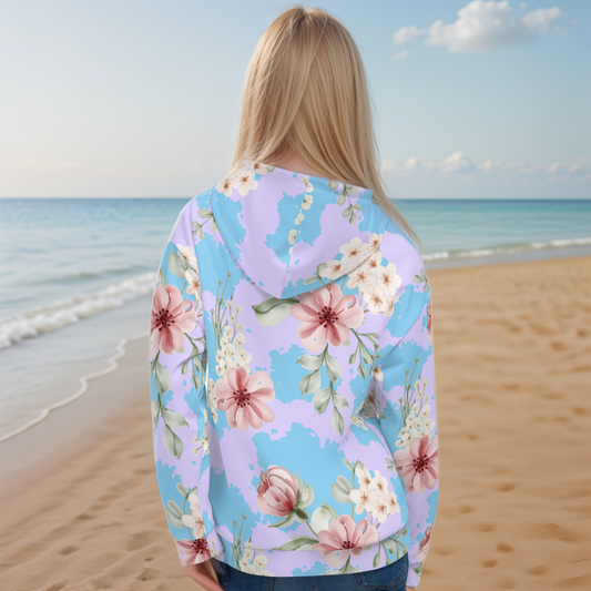 Leaves And Floral Blossom Hoodie
