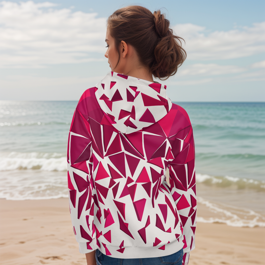 Red ruby mosaic Hoodie