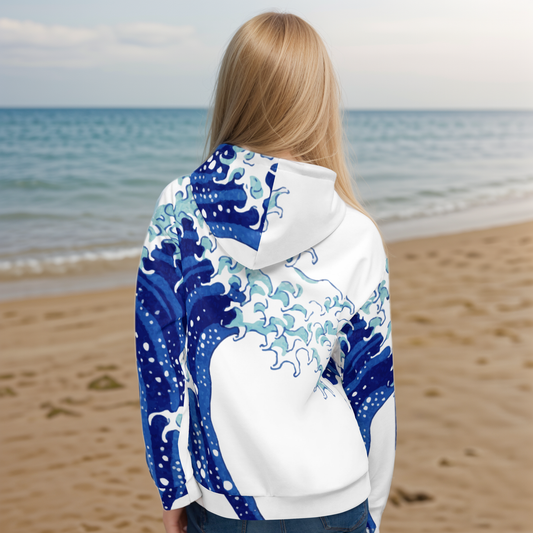 Wave Patterned Hoodie