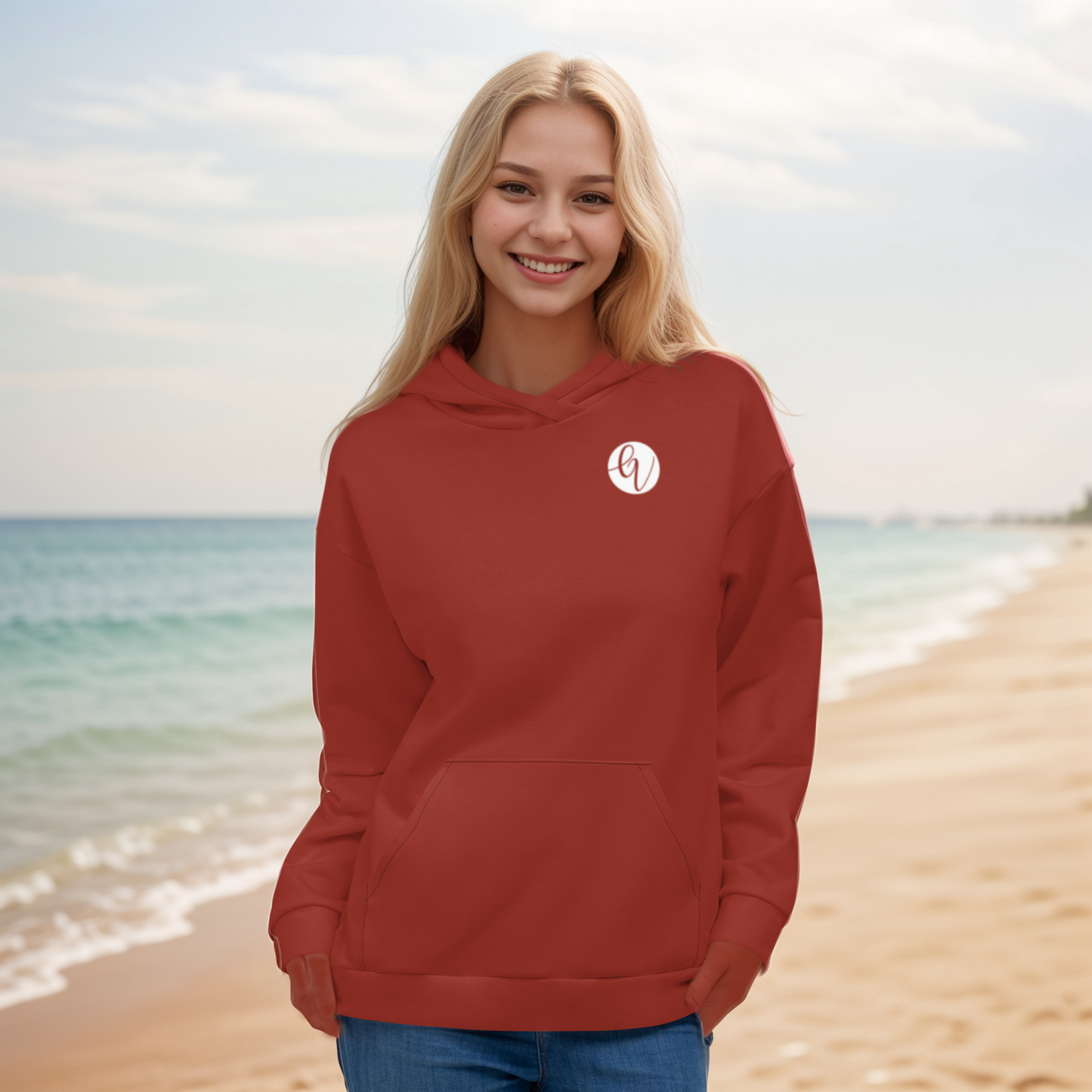 Red Dark Colored Hoodie