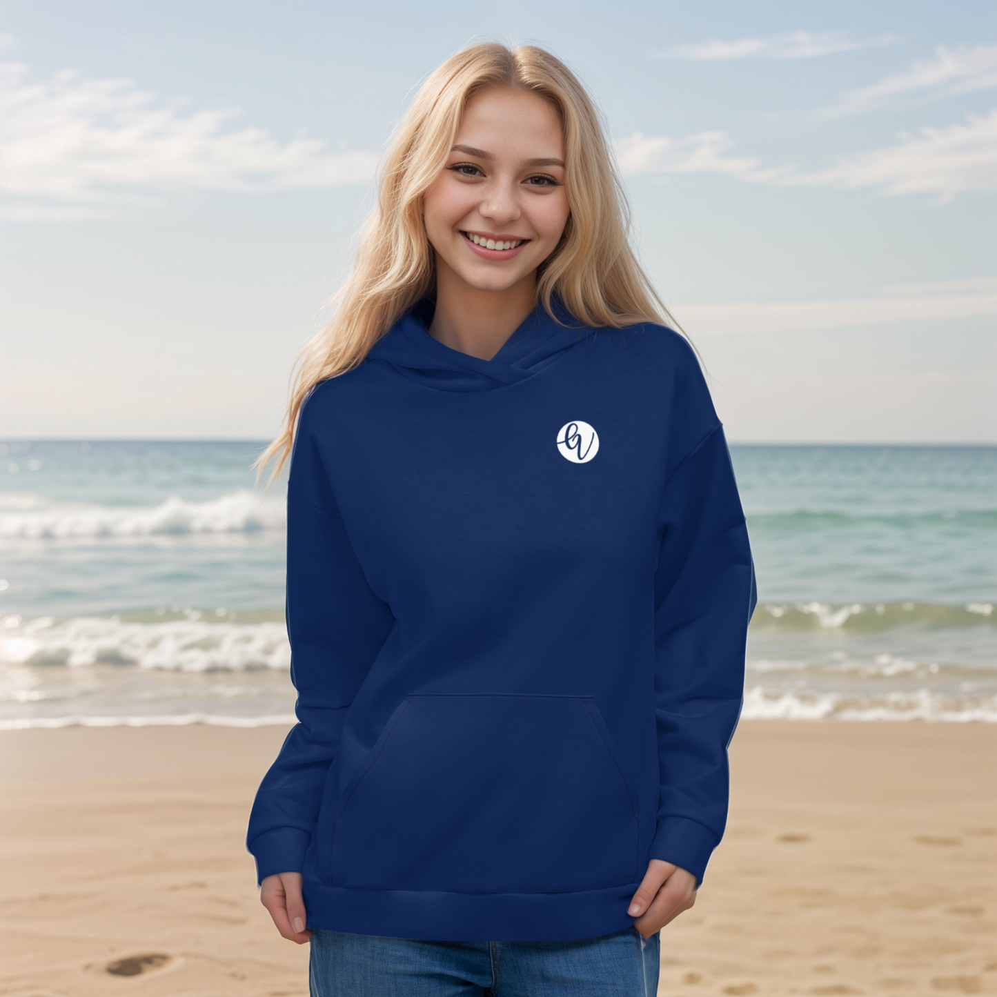 Dark Blue Colored Hoodie