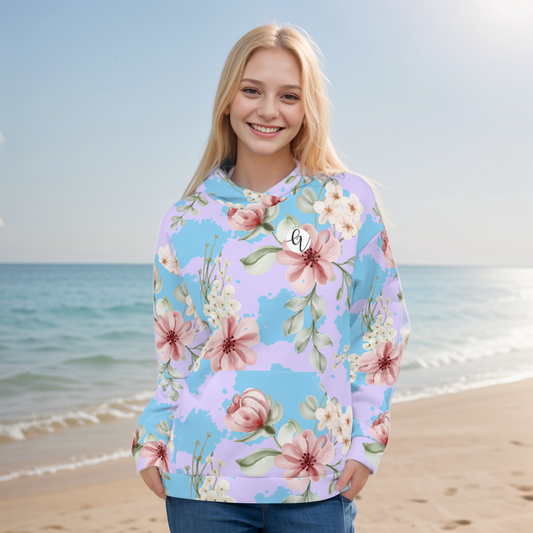 Leaves And Floral Blossom Hoodie