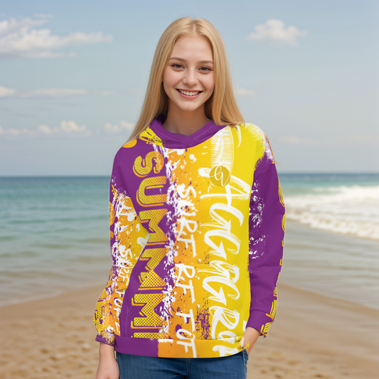 Purple yellow Hoodie