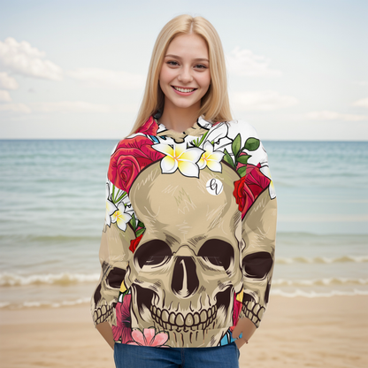 Skeletal Floral  Hoodie