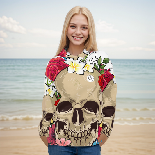 Skeletal Floral  Hoodie