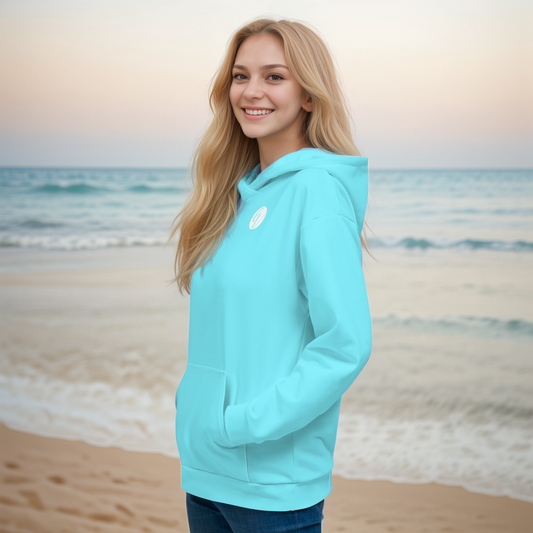 Neon Blue Colored  Hoodie