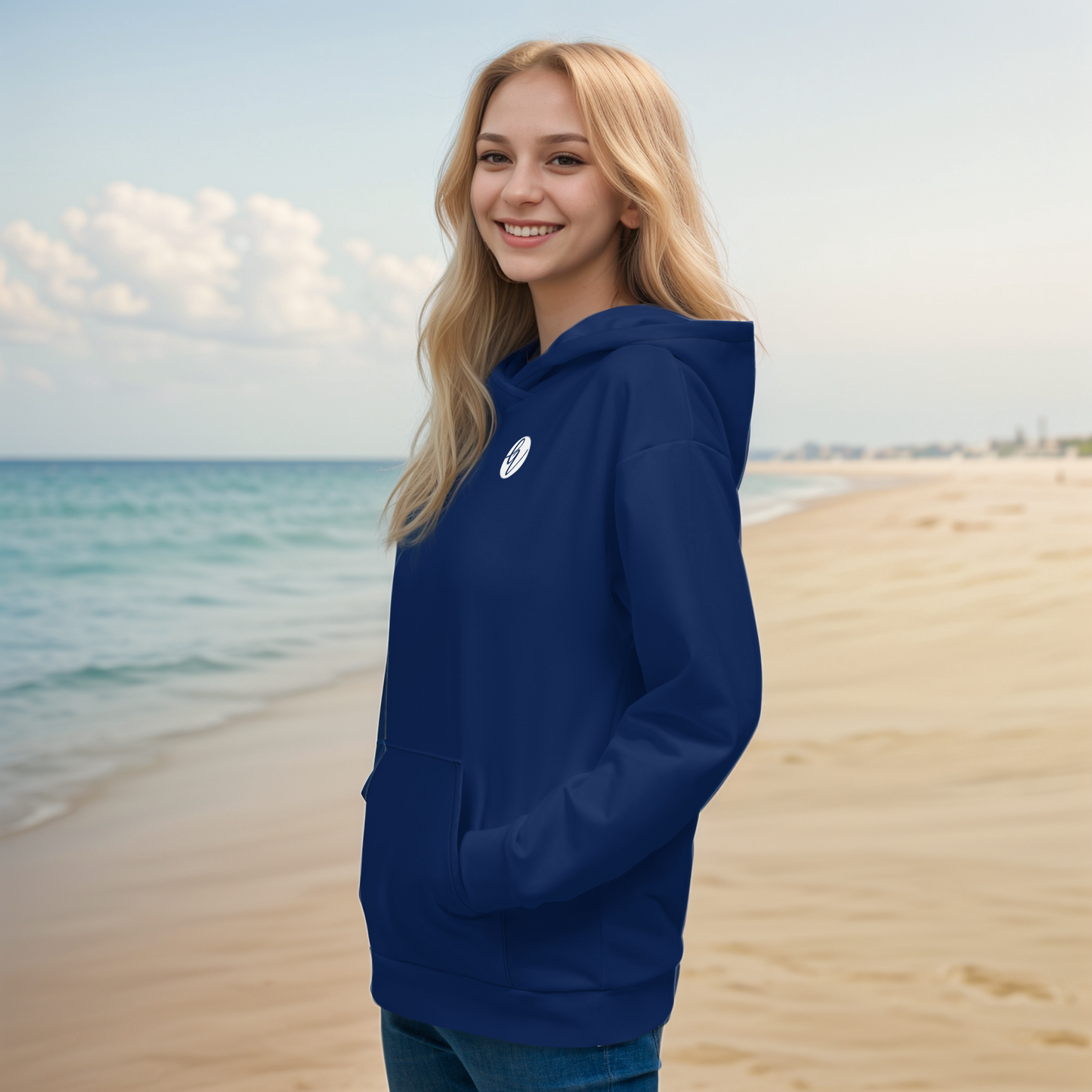 Dark Blue Colored Hoodie