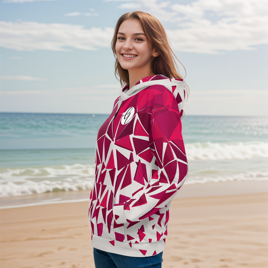 Red ruby mosaic Hoodie