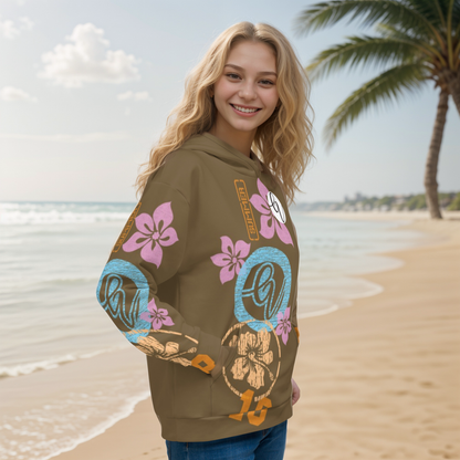 Brown Flowers Hoodie
