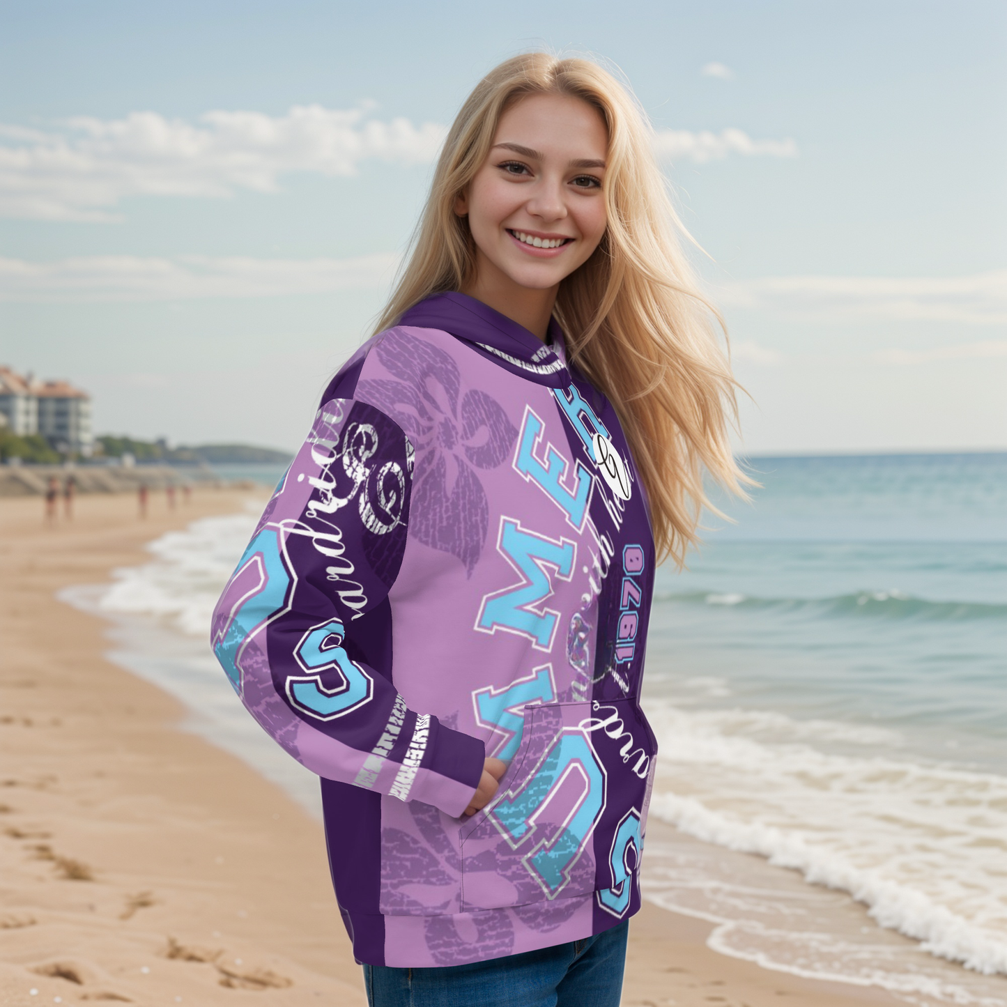 Purple Letters Hoodie