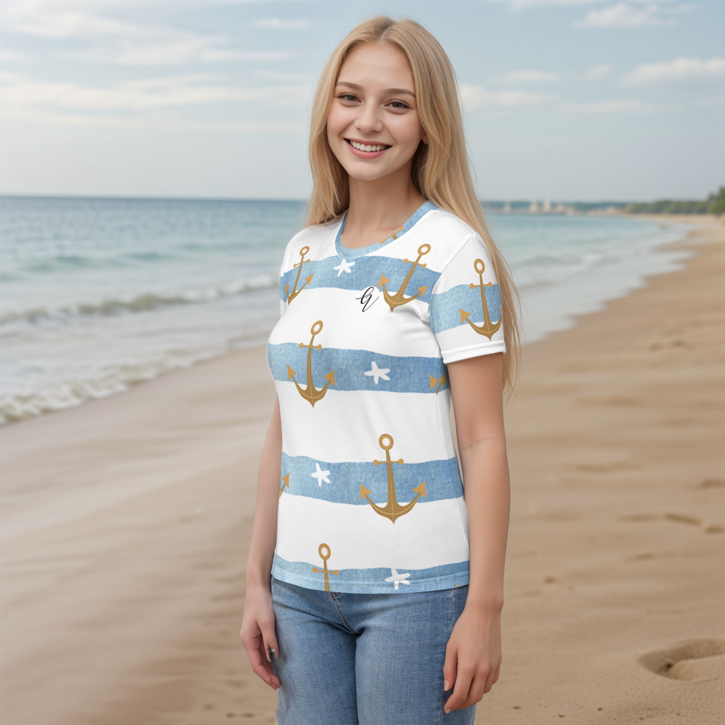 Anchor stripes T-shirt