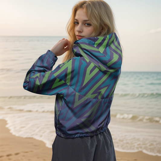 Cross Blue Line cropped windbreaker