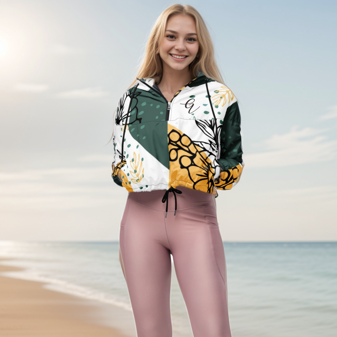 Unison Jungle Cropped Windbreaker