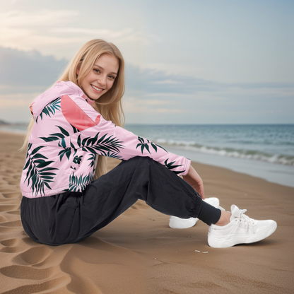 Flamingos cropped windbreaker