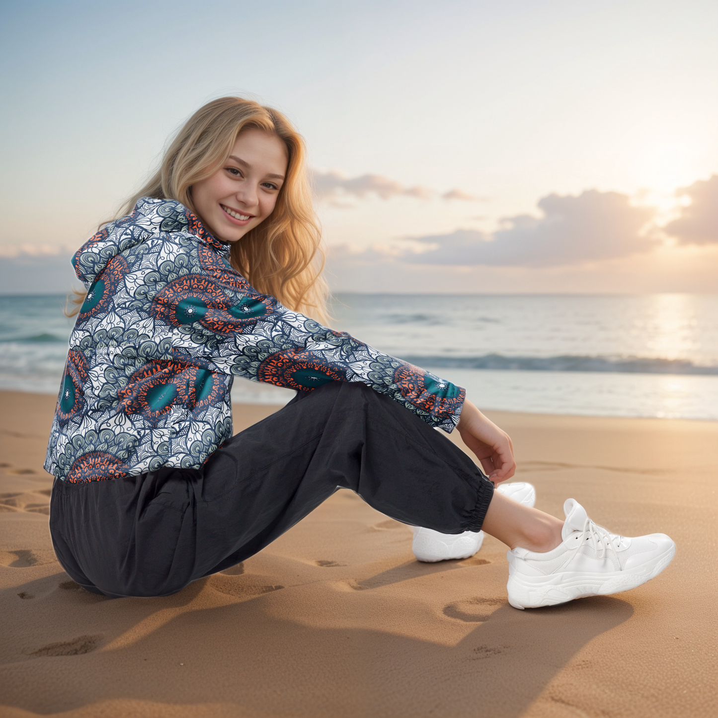 Mountain Artistry Cropped Windbreaker