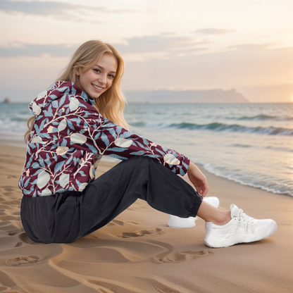 Autumn Bloom Cropped Windbreaker