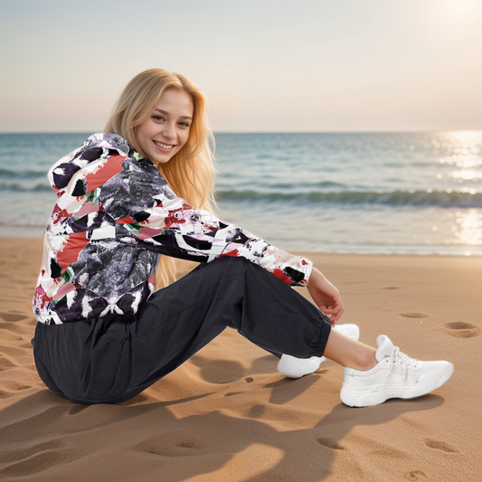 Street Art Cropped Windbreaker