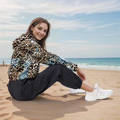 Tiger Skin Cropped Windbreaker