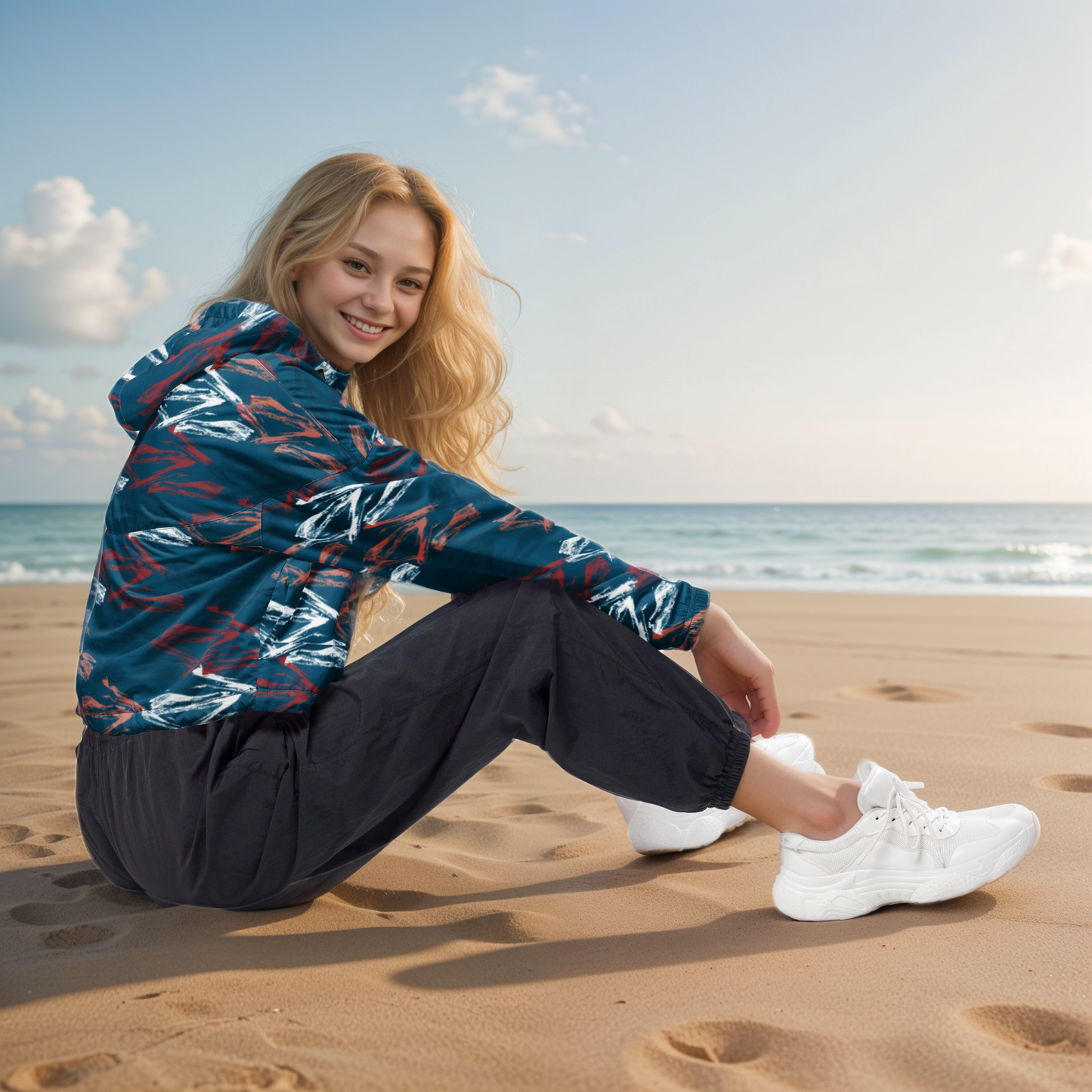 Victoria Line Cropped Windbreaker