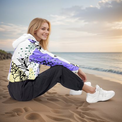 Violet Periwinkle Cropped Windbreaker